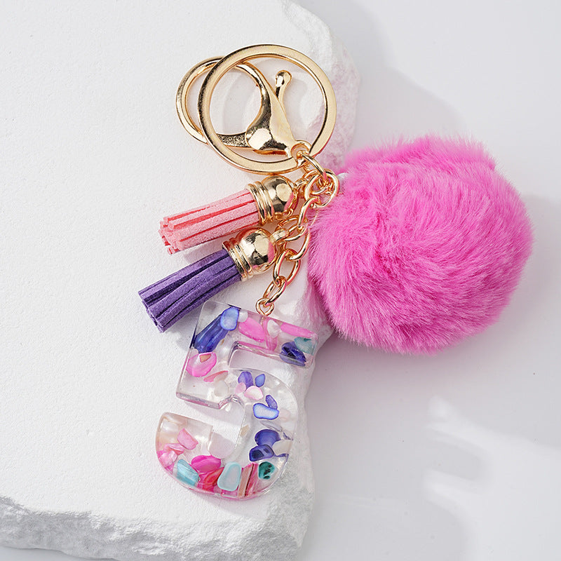Wholesale Resin Fur Ball Keychain